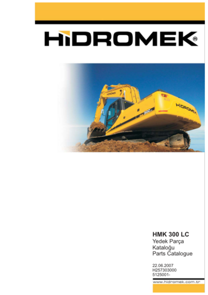 Hidromek HMK 300LC Excavator Parts Catalog - Image 2