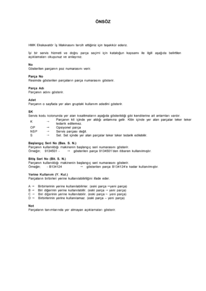 Hidromek HMK 370LC-4 HD Excavator Spare Parts Catalog - Image 3