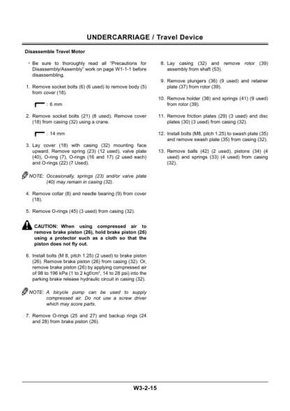 Hitachi EX400-5 Excavator Workshop Manual - Image 9