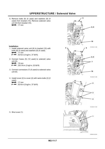 Hitachi ZX210W-3 220W-3 Excavator Workshop Manual - Image 8