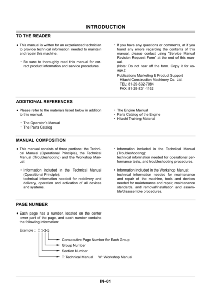 Hitachi ZX210W-3 220W-3 Excavator Workshop Manual - Image 4