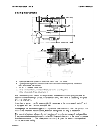 Hitachi ZX75 ZX125 Excavators Service Manual - Image 11