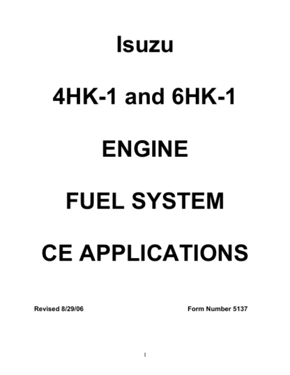 Isuzu 4HK1 Engine Fuel System - Image 2