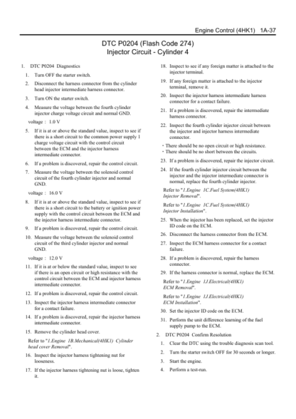 Isuzu 4HK1 Engine Technical Manual - Image 13
