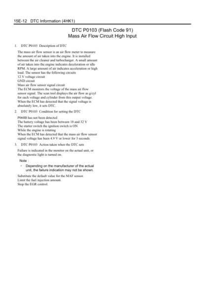 Isuzu 4HK1 Engine Technical Manual - Image 10