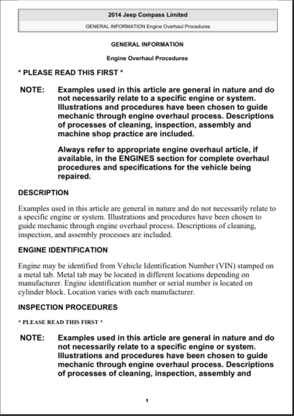 Jeep Compass and Patriot 2007-2016 FULL Service Repair Workshop Manual - Image 2