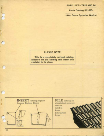 John Deere 26 Fork Lift Parts Catalog - Image 2