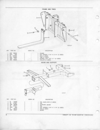 John Deere 59 Fork Lift Parts Catalog - Image 4
