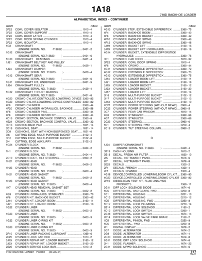 John Deere 710D Backhoe Parts Catalog - Image 9