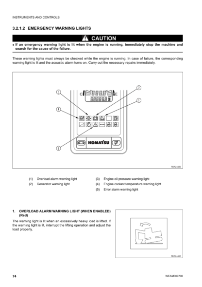 Komatsu PC80MR-3 Excavator Operation and Maintenance Manual - Image 15