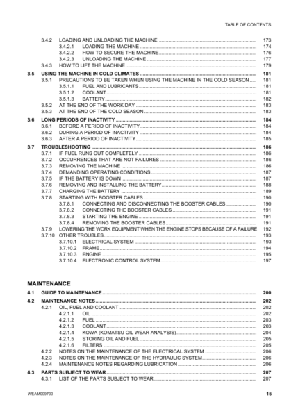 Komatsu PC80MR-3 Excavator Operation and Maintenance Manual - Image 7