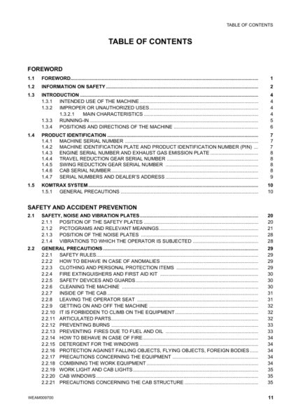 Komatsu PC80MR-3 Excavator Operation and Maintenance Manual - Image 3