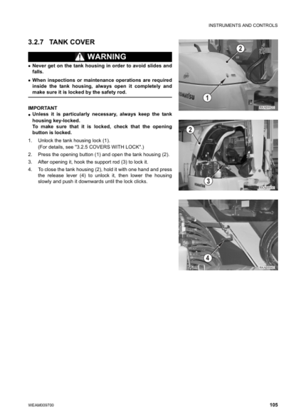 Komatsu PC80MR-3 Excavator Operation and Maintenance Manual - Image 11