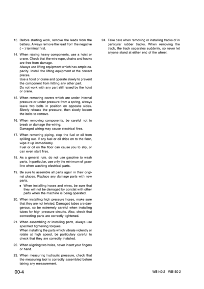 Komatsu WB140-2 WB150-2 Backhoe Loader Shop Service Manual WEBD001102 - Image 7