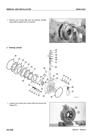 Komatsu WB140-2 WB150-2 Backhoe Loader Shop Service Manual WEBD001102 - Image 14