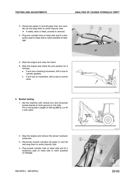 Komatsu WB140PS-2 150PS-2 Backhoe Loader Shop Service Manual WEBD002502 - Image 8