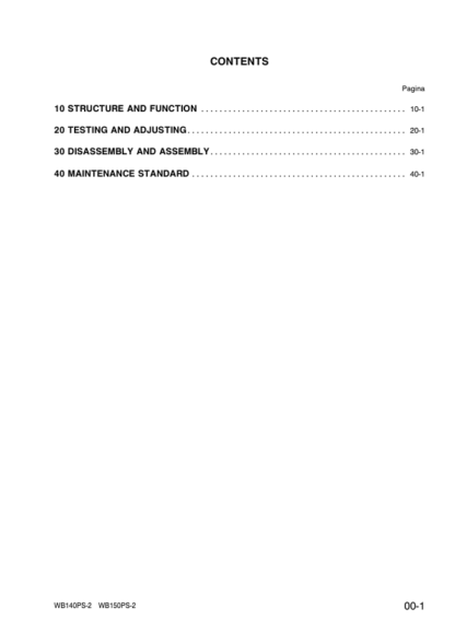 Komatsu WB140PS-2 150PS-2 Backhoe Loader Shop Service Manual WEBD002502 - Image 3