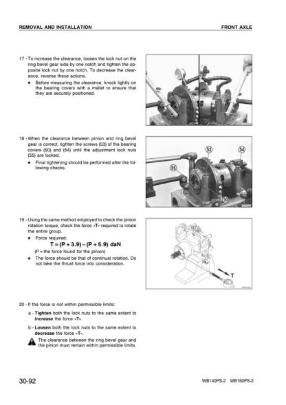 Komatsu WB140PS-2 150PS-2 Backhoe Loader Shop Service Manual WEBD002502 - Image 10