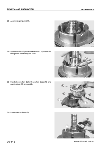 Komatsu WB140PS-2 150PS-2 Power Shift Backhoe Service Manual WEBD004700 - Image 9