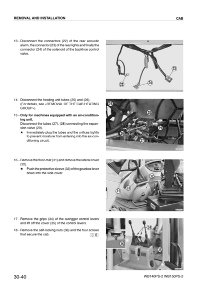 Komatsu WB140PS-2 150PS-2 Power Shift Backhoe Service Manual WEBD004700 - Image 7