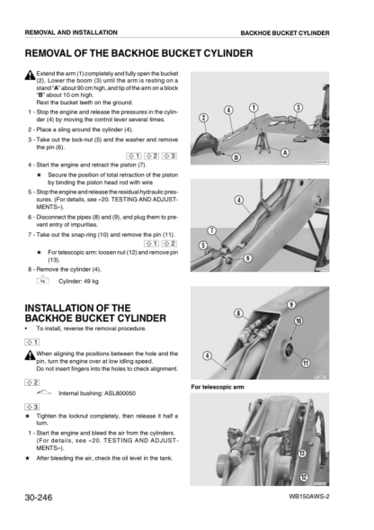 Komatsu WB150AWS-2 Backhoe Loader Shop Service Manual WEBD003301 - Image 8