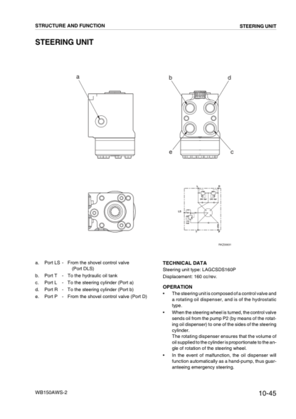 Komatsu WB150AWS-2 Backhoe Loader Shop Service Manual WEBD003301 - Image 10