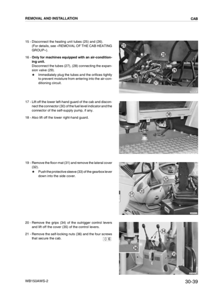 Komatsu WB150AWS-2 Backhoe Loader Shop Service Manual WEBD003301 - Image 6