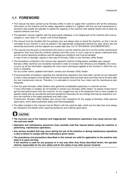 Komatsu WB91R-2 WB93R-2 Backhoe Operation and Maintenance Manual - Image 3