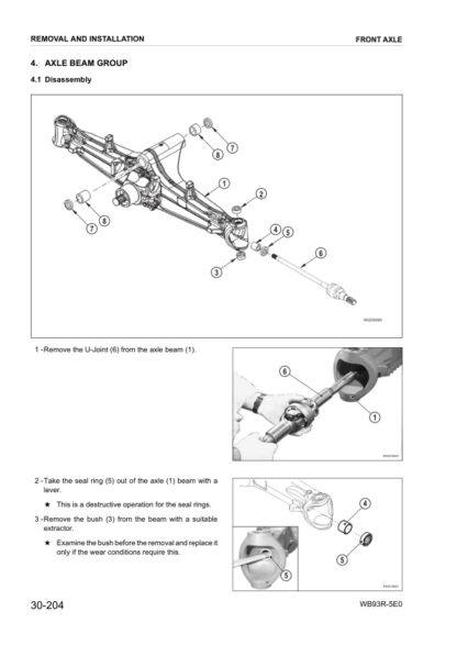 Komatsu WB93R-5 Backhoe Shop Manual F60003 and up - Image 13