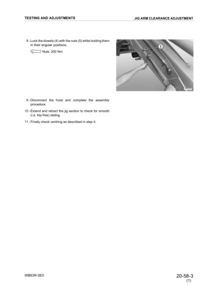 Komatsu WB93R-5 Backhoe Shop Manual F60003 and up - Image 10
