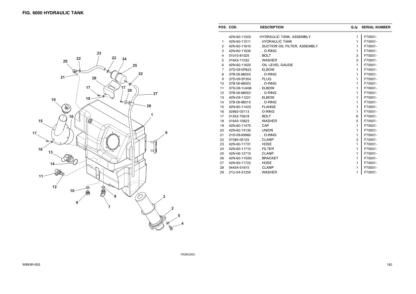 Komatsu WB93R-5E0 Backhoe Parts Catalog - Image 8