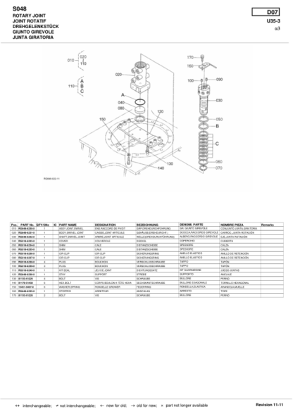 Kubota U35-3A3 Excavator Parts Catalog - Image 13