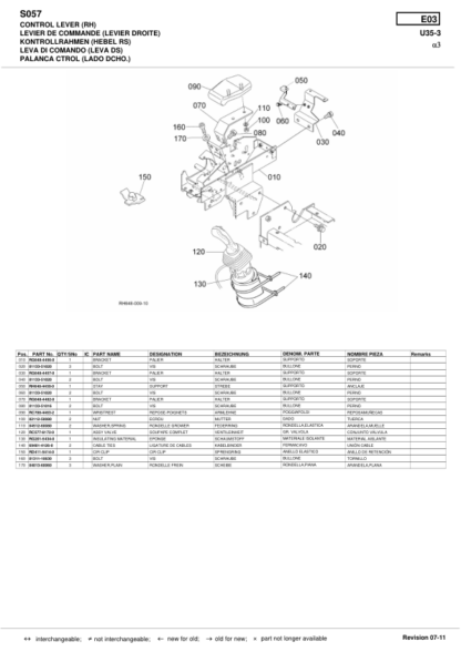 Kubota U35-3A3 Excavator Parts Catalog - Image 14