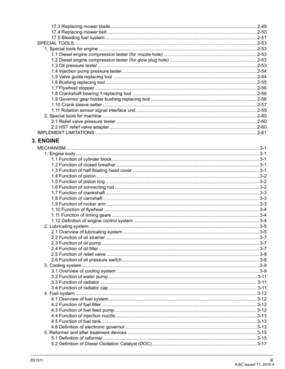 Kubota ZD1511 Zero Turn Mower Workshop Manual - Image 8