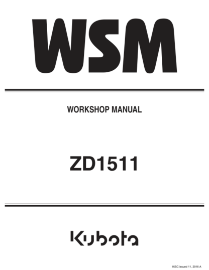 Kubota ZD1511 Zero Turn Mower Workshop Manual - Image 2