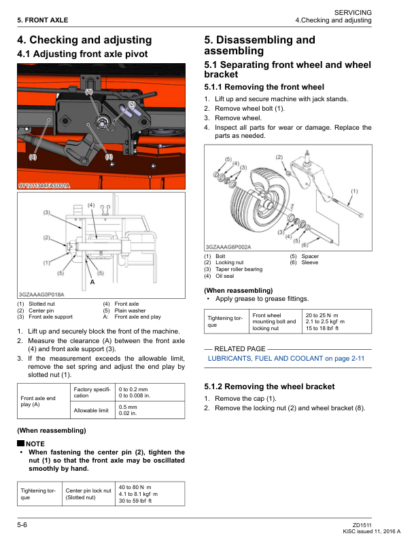 Kubota ZD1511 Zero Turn Mower Workshop Manual - Image 18