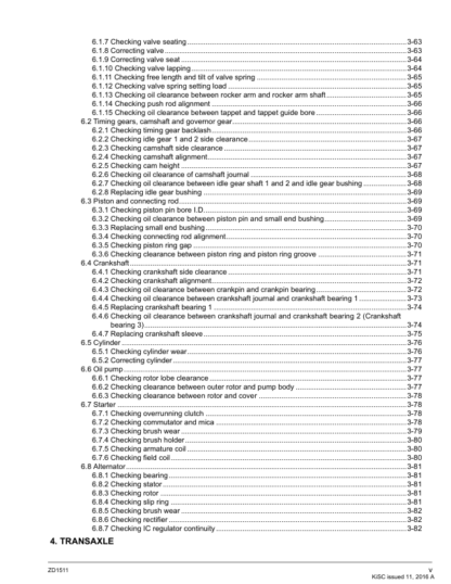Kubota ZD1511 Zero Turn Mower Workshop Manual - Image 10