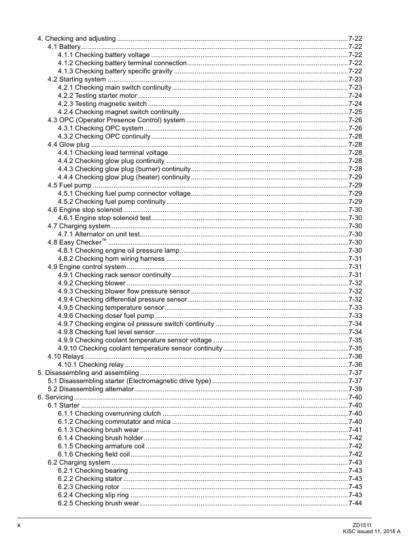 Kubota ZD1511 Zero Turn Mower Workshop Manual - Image 5
