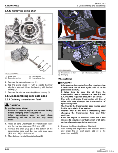 Kubota ZD1511 Zero Turn Mower Workshop Manual - Image 17