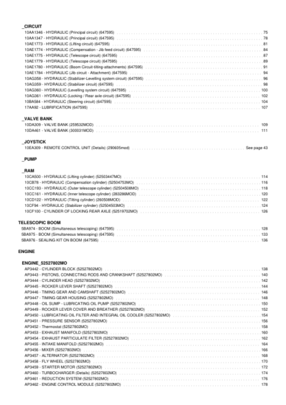 Manitou MT 1440 1840 A 100P ST4 Parts Catalog - Image 6