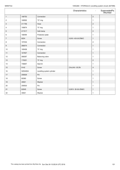 Manitou MT 1440 1840 A 100P ST4 Parts Catalog - Image 9