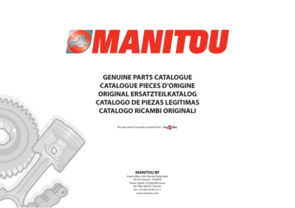 Manitou MT 1440 1840 A 100P ST4 Parts Catalog - Image 2