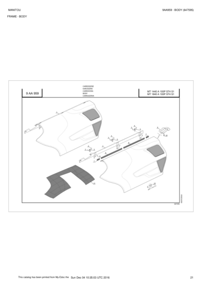 Manitou MT 1440 1840 A 100P ST4 Parts Catalog - Image 15