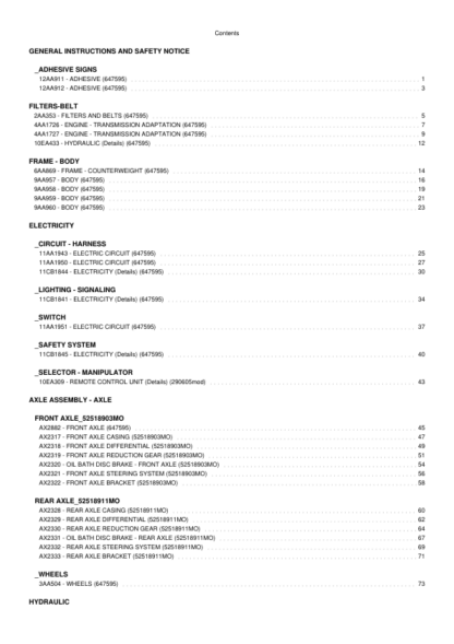 Manitou MT 1440 1840 A 100P ST4 Parts Catalog - Image 5