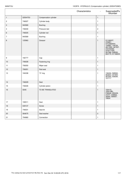 Manitou MT 1440 1840 A 100P ST4 Parts Catalog - Image 10