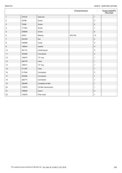 Manitou MT 1440 1840 A 100P ST4 Parts Catalog - Image 14