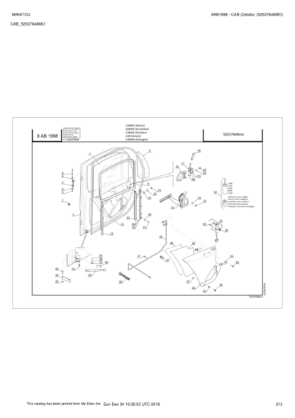 Manitou MT 1440 1840 A 100P ST4 Parts Catalog - Image 13