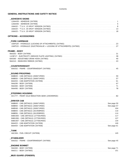 Manitou MT 1440 1840 Telescopic Handler Parts Catalog - Image 5