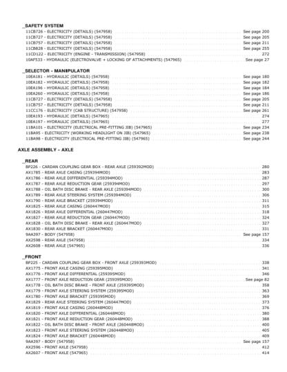 Manitou MT 1440 1840 Telescopic Handler Parts Catalog - Image 7