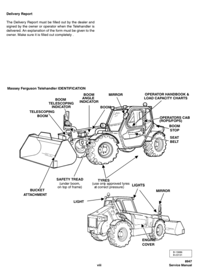 Massey Ferguson MF 8947 Telehandler Repair Manual - Image 2